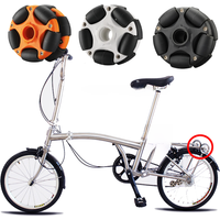 AliExpress DC Silent Omni Easy Wheels for Brompton Folding Bike (before 2015) with Accessories Roller Rack Upgrade 360 Degree Rotate