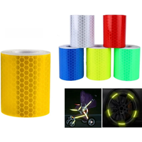 AliExpress cycle zone Bike Reflective Stickers 5cm*1m Reflective Tape Safety Warning Tape Motorcycle Car Decoration Sticker Color Grid Reflector Strip