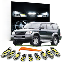 ZITWO 12Pcs Indoor Lamp For Toyota Prado 90 LC90 1996 1997 1998 1999 2000 2001 LED Bulb Interior Dome Reading Plate LightKit