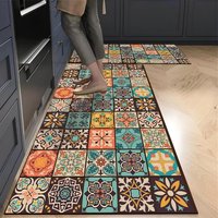 Kitchen Vinyl Carpet Pvc Waterproof Leather Rug Long Rugs Home Decoration Non-slip Oil-proof Floor Mat Alfombras De Cocina양탄자