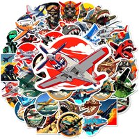 AliExpress Charile 10/30/50pcs Cartoon Airplane Fighter Pilot Stickers Cool Anime Decal for Scrapbook Phone Laptop Bike PVC Sticker Kid Classic Toy