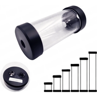 FREEZEMOD OD50mm Cylindrical Reservoir Transperant Water Tank POM Cover 7/12/17/22/27/32CM 3 Outlets 320mm Size YSX-PMB