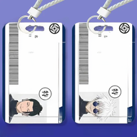 Anime Jujutsu Kaisen Itadori Yuji Satoru Gojo Kugisaki Nobara Card Holder Keychain Student ID Card Bus Credit Card Pass Hang