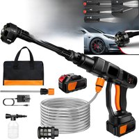 AliExpress BRIEFNESS 21V Cordless Power Washer Gun, Portable Pressure Cleaner with 2 Batteries & 5M Hose, 25CM Jet Wash for Car, Bike, Yard, Home