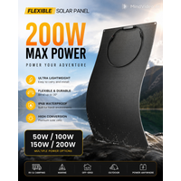 200 Watt Solar Panel HPBC Back Contact Solar Cells High Efficiency Portable Flexible Solar Panels for Homes/RV/Balcony/Roof/Boat