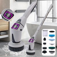 Elektrische Reinigungsbürste Multifunktionale Haushaltsreinigungsbürste für Badezimmer und Toilettenreinigung 10-in-1 Wiederaufladbare Rotierende Elektrische Reinigungsbürste