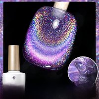 BORN PRETTY Rainbow Glass Cat Magnetic Gel Double Light Sparkling Color Magnet Gel Soak Off UV Nail Polish Varnis Semi Permanent