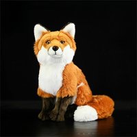 Red Fox Plush Toy High Fidelity Vulpe Plushie Fox Peluche Lifelike Stuffed Animals Simulation Doll Kawai Toy Gifts For Kids