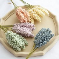Colorful Wheat Bunches Foam Flowers Multi-Functional Artificial Decorations for Wedding Engagement Home Garden