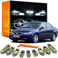ZITWO 17Pcs Complete LED Interior Reading Light Bulb Kit For Honda Accord 7 VII MKVII MK7 7th 2003 2004 2005 2006 2007 Door Lamp