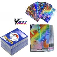100/200Pcs English,French German Pokemons cards MEGA Vmax Shiny trading Card Birthday gift for children