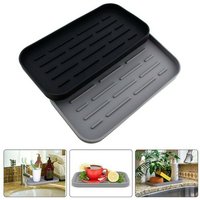 Sink Tidy Caddy Organiser Kitchen Bathroom Silicone Tray Soap Sponge Holder