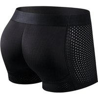 Mesh Breathable Men's Underwear, Comfy Stretchy Butt Shaping Boxer Briefs Shorts, Gym Athletic Hip Lifting Trunks