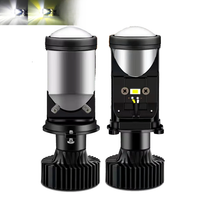 H4 LED Projector Lens 30000LM 120W Mini H4 Bi LED Lenses Car Headlight Bulbs 3000K+4300K+6000K High Low Beam Canbus 12V LHD
