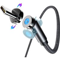 1/2/3M 540 Degrees USB Fast Charge Rotating Magnetic Data Cable 3in1 Mobile Phone Charging Cable for IPhone15 14Pro Max Samsung
