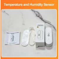 IP65 Tuya Zigbee/WiFi Waterproof Temperature Humidity Sensors Smart Home Outdoor/ Indoor Sensor Support Alexa Googe Assistant