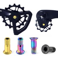 AliExpress RISK 2pcs/bag Road Mountain Bike Bicycle M5*14.2mm Shift Rear Derailleur Pulley Jockey Wheel Fixing Bolts Screws Titanium Alloy