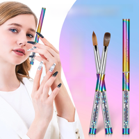 100% Kolinsky Sable Nail Acrylic Brush UV Gel Carving Pen Brush Liquid Powder Nail Drawing Nail Brush Acrylic Powder