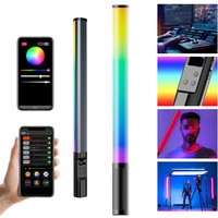 RGB Photography Light Wand Handheld LED Video Light Stick 2700K-9900K 360° Colors 2600mAh Rechargable Battery APP Remote Control