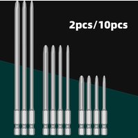 AMR Screwdriver Bits Set - 1/4' Hex Shank S2 Magnetic PH2 Cross Head with Anti-Slip Electric Tip - 65mm Driver Drill 10 Pcs