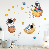 1pc Cartoon Planet Moon Star Astronaut Wall Stickers for Kids Room Children Room Bedroom Living Room Home Decoration Wall Decal