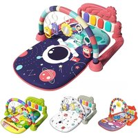 Multifunctional Children Fitness Frame Toys Baby Music Pedal Piano Fitness Frame Puzzle Game Blanket Educational Mat Toy Gift