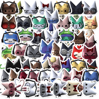 AliExpress NONE 52Pcs Toro Inoue Cat Kawaii Stickers for Laptop Water Bottle Bike Skateboard Luggage Computer Snowboard Gifts for Kids Girls