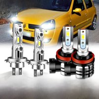 2PCS H7 LED Headlight Bulb Conversion Kit High Low Beam Lamp H11 Fog Light 6000K Super White For Renault Clio 4/2-Door 2003-2006
