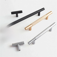 KK&FING Round Rod Knurled Carved Aluminum Alloy Furniture Door Handles Cabinet Drawer Knobs Bedroom Wardrobe Door Pulls Hardware