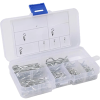 100 Pcs Industrial Mechanical Hitch Hair R Cotter Pin Tractor Clip Assortment 6 Size for Car Truck Lawn Mower Trailer RV Camper