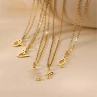 SUNINI Stainless Steel DIY Monogrammed Heart Irregular Necklace Initial Name Customized Necklace Birthday Gift