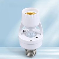 Smart Led Bulb Switch PIR Motion Sensor E27 E26 Lamp Base Bulb Holder Socket Adapter Converter AC 85-265V Adjustable Detector