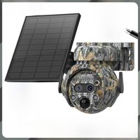 SHIWOJIA 4K 8MP WIFI Solar Powered Camera 4G SIM 12X ZOOM Outdoor 360° View Animal Monitoring Solar Battery Hunting PTZ Cameras