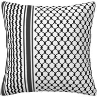 Custom Arabic Keffiyeh Traditional Pattern Pillow Case Tatreez Embroidery Art Modern Cushion Cover Velvet Pillowcase