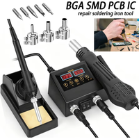 Bromose 8898 2-in-1 Lötstation mit digitaler Anzeige, Heißluftgebläse, Schweißgerät für die Reparatur von Handys, BGA, SMD, PCB, IC, Lötwerkzeuge