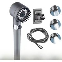 3 Function Adjustable High Pressure Shower Head One Key Stop Water Rainfall Showerhead Filtered Nozzles Bathroom Accessories