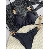 RUOTONGSEPT New Sexy Bikini 2023 Triangle Bathing Suit for Women Brazilian Bikini Set 2-piece Halter Swimwear Push Up Swimsuit