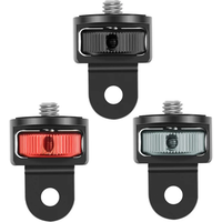 Aluminum 1/4 Inch Screw Tripod Adapter Mount Holder For Gopro 13 12 11 10 9 Insta360 X5 X3 X4 DJI Action 5 4 Camera Accessories