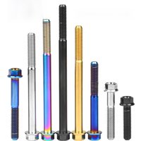 AliExpress Wanyifa Titanium Bolts M6x10~100mm Small Hex Head Flange Screw for Bike Motorcycle 4/10pcs