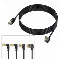 Ultra Cat8 Ethernet Cable SFTP 40Gbps 2000MHz Cat 8 RJ45 Network Lan 90 Degree Right UP Down Angle Internet RJ 45 Laptops Cable