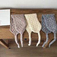 Ins Wind Solid Color Pineapple Pattern Knitted Wool Warm Ear Protection Strap Hat Wool Earmuffs Versatile Autumn Winter Headband