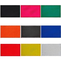 Embroidered Patches Blank Solid Pure Color Black White Red Patches Appliqued Sticker Strip Patch For Clothing Backpack Cap Hat