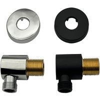 Bourdillat Wall Round Mounted Supply Elbow, Wall Elbow for Hand Shower, Solid Brass Square Wall Round Supply Elbow, Check Valve