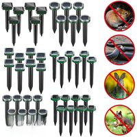 Solar Powered Ultrasonic Vibration Repeller 600mAh Gopher Repellent Scarer Ultrasonic Animal Driver for Outdoor Lawns Garden