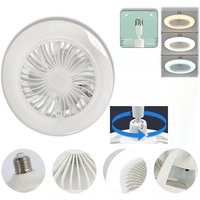 Modern Indoor 30W Ceiling Fan Lamp 360°Rotating with Remote Control E27 Living Room Bedroom Lighting LED Decorative Lights 2in1