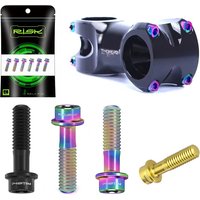 AliExpress NONE RISK Titanium Stem Bolts 6PCS M5x16mm M5x18mm Titanium Alloy Bicycle Stem Screws Colorful Bike Stem MTB Bolt Bicycle Accessories