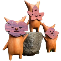 Korok Statue Toys Wooden Figures Korok Family Handicraft Gift Puppet Toy Ornament Zelda Breath Of The Wild Handicraft Decoration