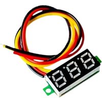 0.28 Inch 2.5V-40V Mini Digital Voltmeter Voltage Tester Meter Red/Blue/yellow/green LED Screen Electronic Parts Accessories