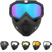 AliExpress Other Motocross Tactical Cycling Goggles Face Mask Detachable Adjustable Glasses Mask Snowboard Eyewear Riding Proof Windproof