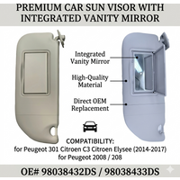 Car Sun Visor for Peugeot 2008 208 301 Citroen C3 C-Elysee 2014-2017 Sunvisor with Mirror 98038432DS 98038433DS Left Right Side